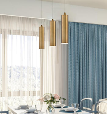 Rayman One-Light LED Indoor Mini Pendant, Brushed Brass Finish