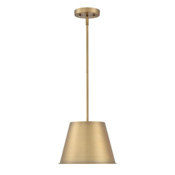 Derose One-Light Indoor Pendant, Brushed Brass Finish