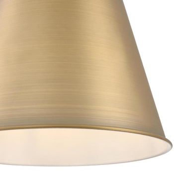 Derose One-Light Indoor Pendant, Brushed Brass Finish