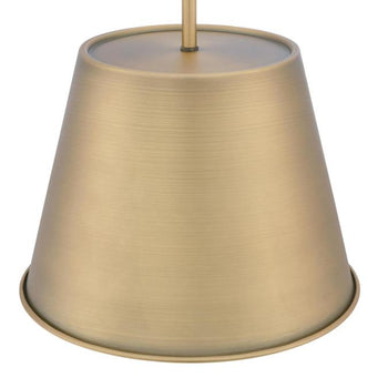 Derose One-Light Indoor Pendant, Brushed Brass Finish