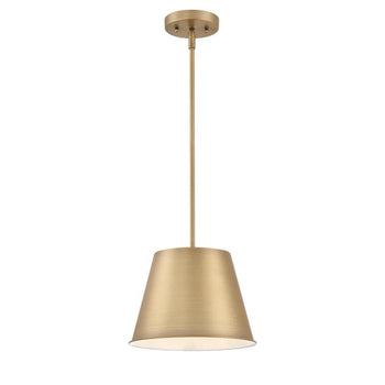 Derose One-Light Indoor Pendant, Brushed Brass Finish