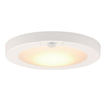 6-Inch 7-Watt  LED Indoor Flush Mount Ceiling Light Fixture with Motion Sensor Light, White Finish