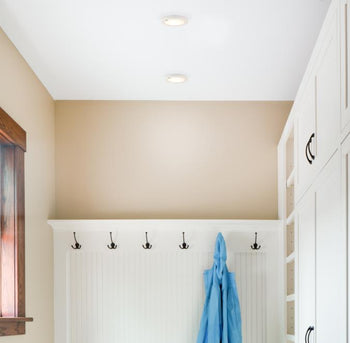 6-Inch 7-Watt  LED Indoor Flush Mount Ceiling Light Fixture with Motion Sensor Light, White Finish