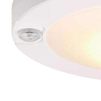 6-Inch 7-Watt  LED Indoor Flush Mount Ceiling Light Fixture with Motion Sensor Light, White Finish