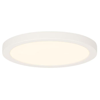 7-Inch 17-Watt  LED Indoor/Outdoor Flush Mount Ceiling Fixture with Color Temperature Selection, White Finish