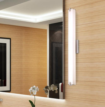 One-Light 30-Watt LED Indoor Wall Fixture with Color Temperature Selection, Brushed Nickel Finish