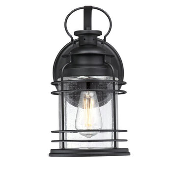 Kellen One-Light Outdoor Wall Fixture, Textured Black Finish