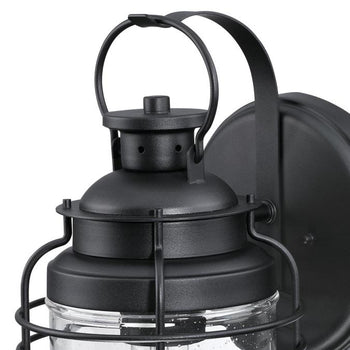 Kellen One-Light Outdoor Wall Fixture, Textured Black Finish