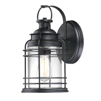 Kellen One-Light Outdoor Wall Fixture, Textured Black Finish