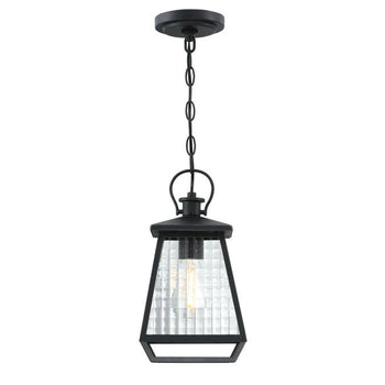 Aurelie One-Light Outdoor Pendant, Textured Black Finish