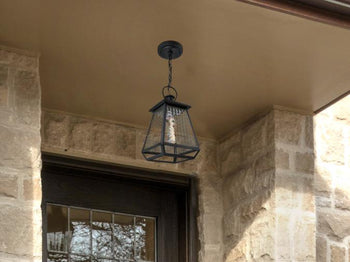 Aurelie One-Light Outdoor Pendant, Textured Black Finish