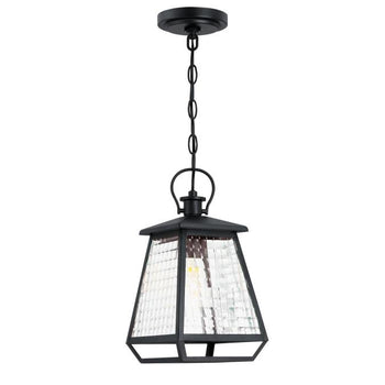 Aurelie One-Light Outdoor Pendant, Textured Black Finish