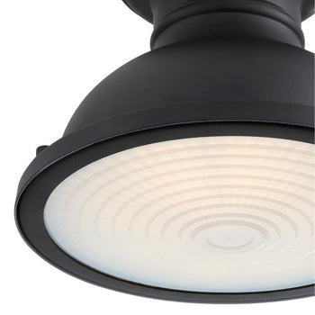 Orson 9-Inch One-Light Outdoor Semi-Flush Mount Ceiling Fixture, Textured Black Finish, Dark Sky Friendly