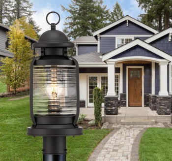 Weatherby One-Light Outdoor Post-Top Fixture, Weathered Bronze Finish
