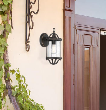 Isabelle One-Light Outdoor Wall Fixture, Oil Rubbed Bronze Finish with Highlights