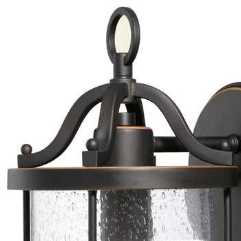 Isabelle One-Light Outdoor Wall Fixture, Oil Rubbed Bronze Finish with Highlights