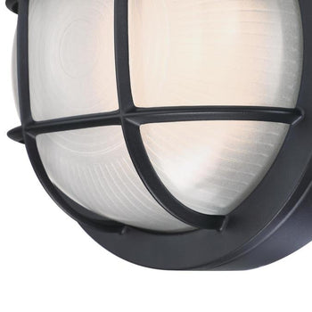 One-Light Dimmable LED Outdoor Wall Fixture, Textured Black Finish