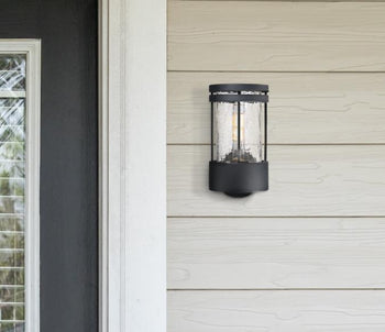 Mosley One-Light Outdoor Wall Fixture, Textured Black Finish