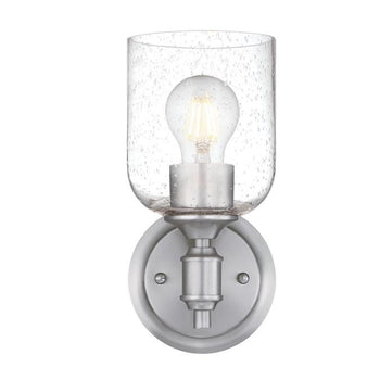Basset One-Light Indoor Wall Fixture, Brushed Nickel Finish