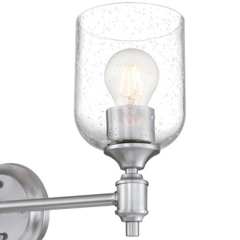 Basset Three-Light Indoor Wall Fixture, Brushed Nickel Finish