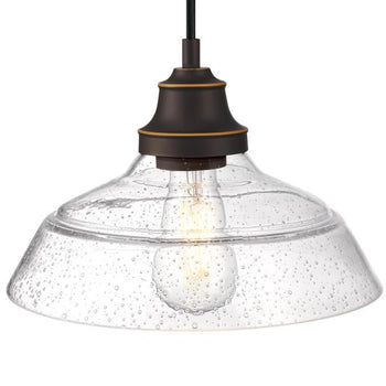 Iron Hill One-Light Indoor Pendant, Oil-Rubbed Bronze Finish with Highlights