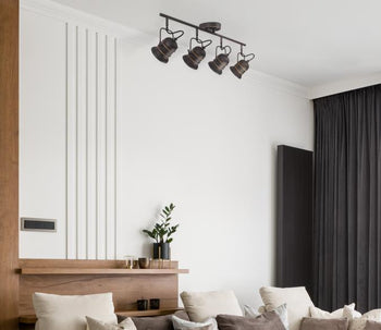 Boswell Four-Light Track Light Kit, Oil-Rubbed Bronze Finish with Highlights