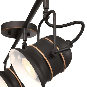 Boswell Four-Light Track Light Kit, Oil-Rubbed Bronze Finish with Highlights