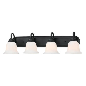 Harwell Four-Light Indoor Wall Fixture, Matte Black Finish