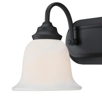 Harwell Four-Light Indoor Wall Fixture, Matte Black Finish