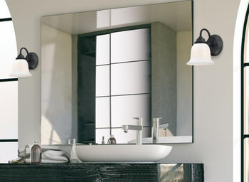 Harwell One-Light Indoor Wall Fixture, Matte Black Finish