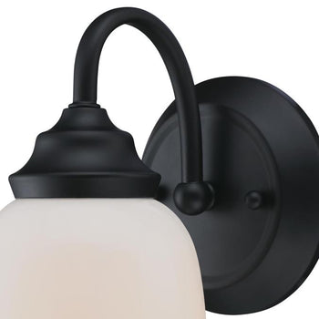 Harwell One-Light Indoor Wall Fixture, Matte Black Finish