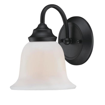 Harwell One-Light Indoor Wall Fixture, Matte Black Finish