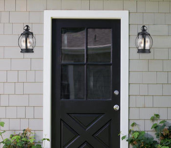 Canyon One-Light Outdoor Wall Fixture with Dusk-To-Dawn Sensor, Textured Black Finish