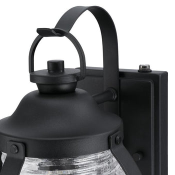 Canyon One-Light Outdoor Wall Fixture with Dusk-To-Dawn Sensor, Textured Black Finish