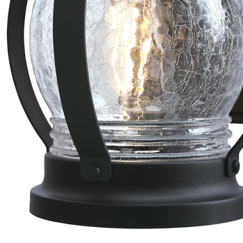 Canyon One-Light Outdoor Wall Fixture with Dusk-To-Dawn Sensor, Textured Black Finish