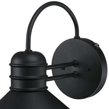 Watts Creek One-Light Outdoor Wall Fixture with Dusk-to-Dawn Sensor, Textured Black Finish