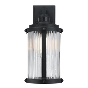 Armin One-Light Outdoor Wall Fixture with Motion Sensor, Textured Black Finish