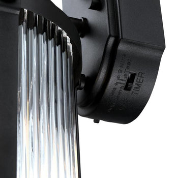Armin One-Light Outdoor Wall Fixture with Motion Sensor, Textured Black Finish