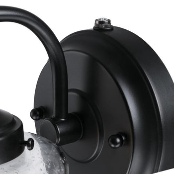 Eddystone One-Light Outdoor Wall Fixture with Dusk-To-Dawn Sensor, Matte Black Finish