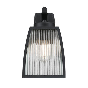 Niko One-Light Outdoor Wall Fixture, Textured Black Finish