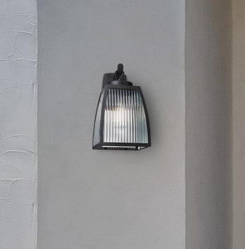 Niko One-Light Outdoor Wall Fixture, Textured Black Finish