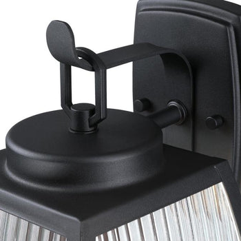 Niko One-Light Outdoor Wall Fixture, Textured Black Finish