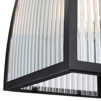 Niko One-Light Outdoor Wall Fixture, Textured Black Finish