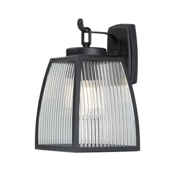 Niko One-Light Outdoor Wall Fixture, Textured Black Finish