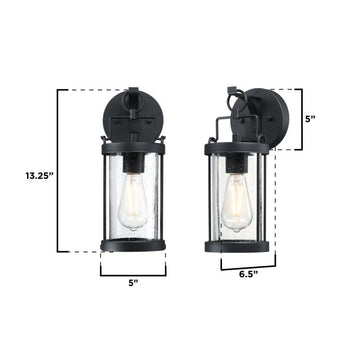 Westcott Bay One-Light Outdoor Wall Fixture, Textured Black Finish