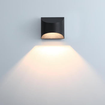 Nardella One-Light Dimmable LED Outdoor Wall Fixture, Textured Black Finish, Dark Sky Friendly
