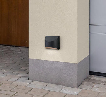 Nardella One-Light Dimmable LED Outdoor Wall Fixture, Textured Black Finish, Dark Sky Friendly