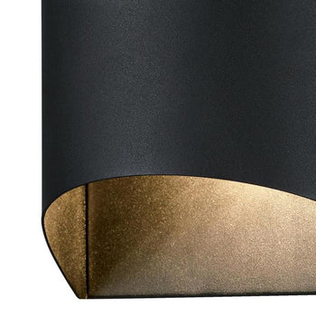 Nardella One-Light Dimmable LED Outdoor Wall Fixture, Textured Black Finish, Dark Sky Friendly