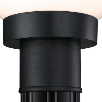 One-Light Outdoor Polycarbonate Post-Top Fixture, Black Finish