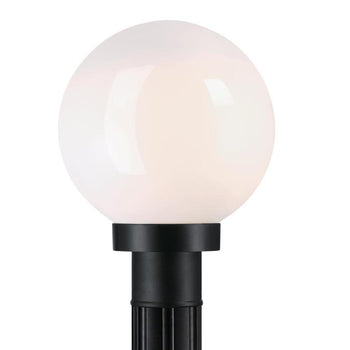 One-Light Outdoor Polycarbonate Post-Top Fixture, Black Finish